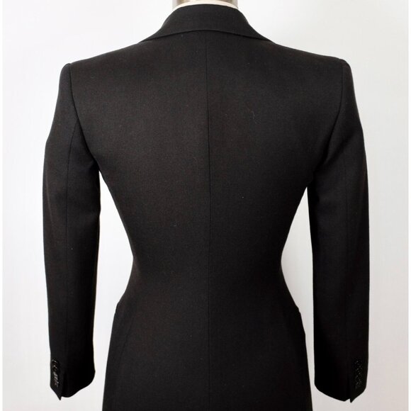 Ralph Lauren Purple Label Collection long coat 4 jacket tuxedo black - Picture 13 of 14